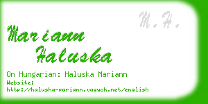 mariann haluska business card